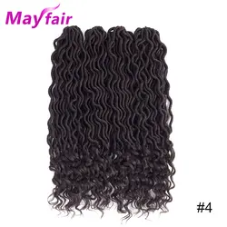 Mayfair 18 дюймов 4 пакеты богиня искусственная locs крючком волосы 70 г/упак. химическое Ombre Плетение Наращивание волос искусственная locs крючком