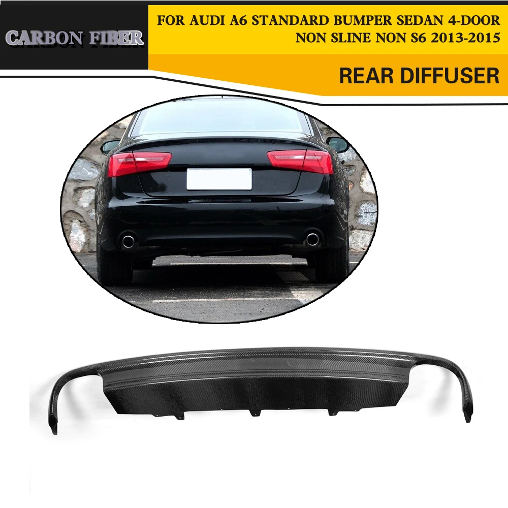 

Styling Carbon Fiber Racing Rear Bumper Lip Diffuser for Audi A6 Standard Sedan 4-Door 2013-2015