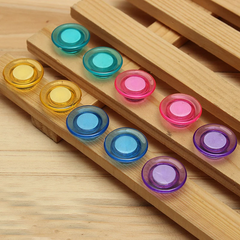 

New Arrival 10Pcs Round Magnetic Pin Button Memo Message Note DIY Whiteboard Fridge Magnets For Home Tools Random Color