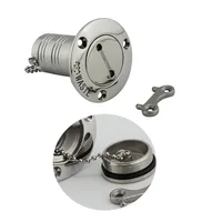 ימית נירוסטה סירה ימית סירה Deck Filler נירוסטה 316 חומרה GAS סולר לבזבז מים מפתח קאפ פילר 1.5" ו 2" (4)