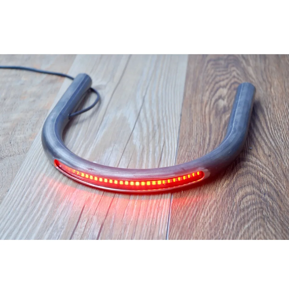 

LOCHOSHI Modified Cafe Racer Universal Seat Frame Hoop Brat Loop with LED Brake Turn Singal Light for Honda CB Yamaha XS