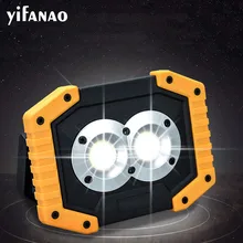 100 Вт Портативный Точечный светильник COB светодиодный рабочий свет лампа перезаряжаемая 18650 AA батарея наружный фонарь для кемпинга светильник-вспышка поисковый светильник