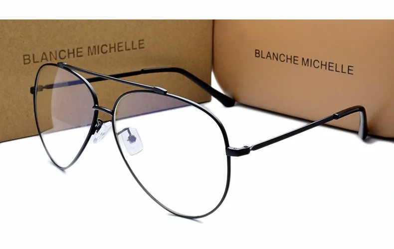 Нержавеющая сталь унисекс очки кадр UV400 оправы ясно очки для Для женщин oculos-де-грау Для мужчин оптических очков коробка