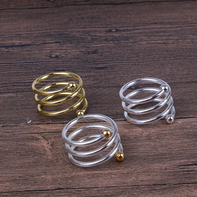 Spiral gold and silver napkin ring napkin buckle 4.5cm x 4cmin Napkin