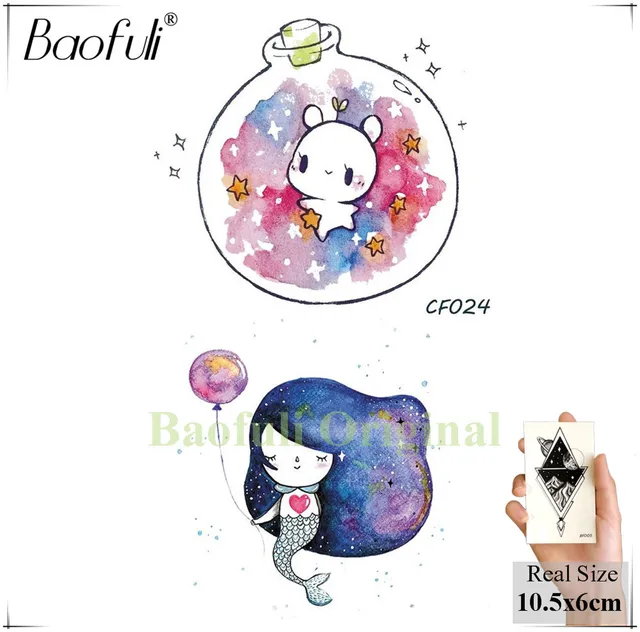 Baofuli Sketsa Pensil Pencil Sketch Gunung Pohon Tato Sementara Segel Tubuh Seni Tato Hitam Geometris Tato Palsu Bulan Mobil Galaxy Wanita Pria Sementara Tato Aliexpress
