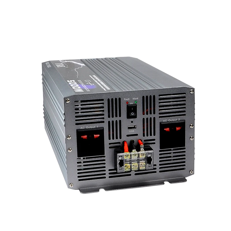US $422.75 5000W Car Power Inverter Charger DC 12V24V To AC 220V Auto Converter Pure Sine Wave Power 10000W Car Battery Charger Cable