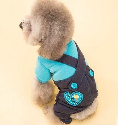 

Pet double labeling suspenders suits Pet clothes