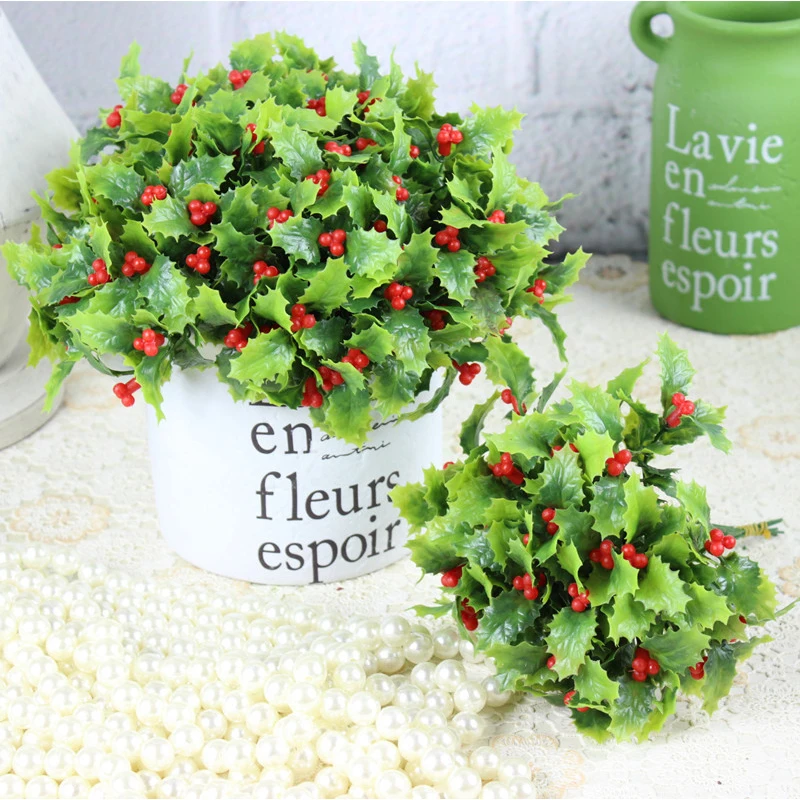 artificial plant flower arrangement Berry bunch small bonsai home living room balcony plant decoration (6)