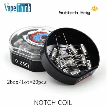 

Vapethink 2box/lot Notch Coil (SS316) Pre-build Heating Wire FOR RBA/RDA/RTA Electronic Cigarette tank DIY vaporizer vape