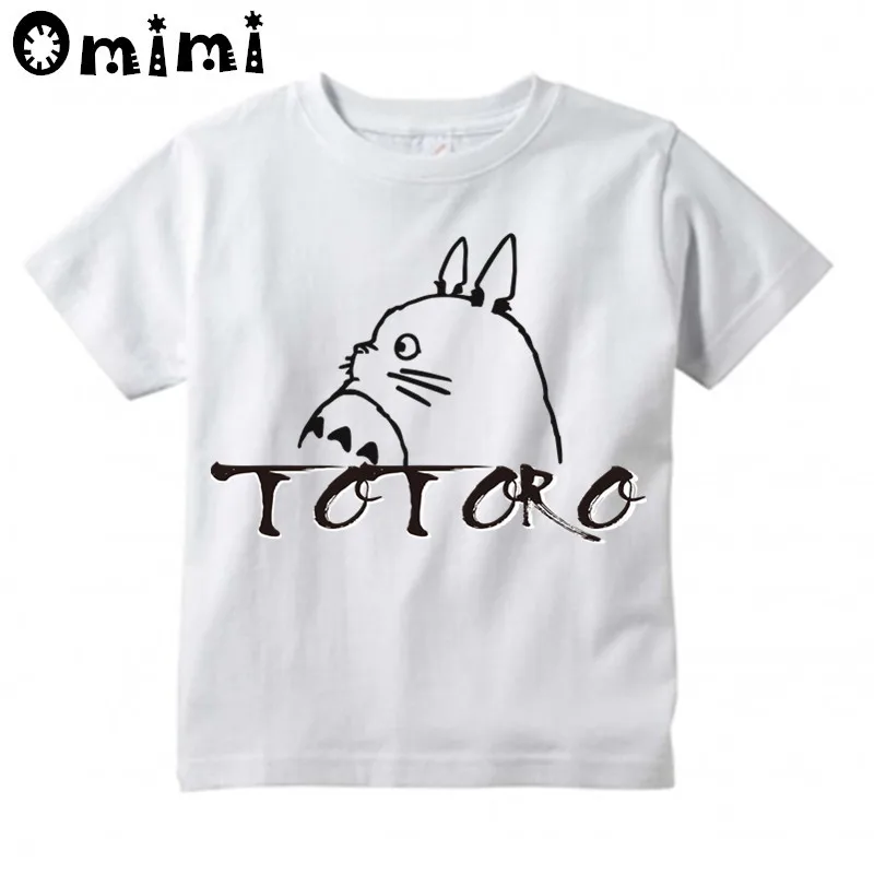 Детская футболка с рисунком аниме «Тоторо» для мальчиков и девочек; милые повседневные топы с короткими рукавами; детская забавная футболка - Цвет: oHKP4117E