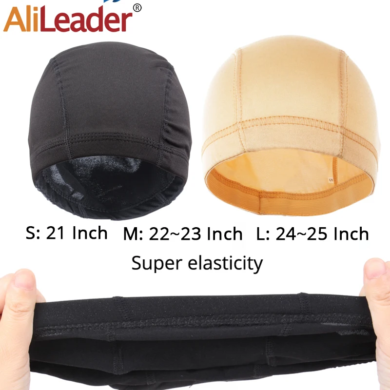 

AliLeader Small Medium Large Blonde Wig Cap Mesh Dome Caps With Elastic Wig Bands 12Pcs/Lot Spandex Nude Wig Cap Hair Wig Net