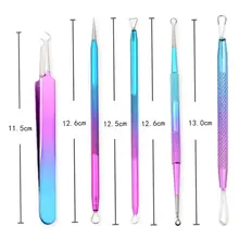 5 шт. гигиеническое удаление акне чёрных точек из нержавеющей стали для прыщей, черных точек для дома DIY Уход за лицом инструменты для красоты