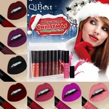 Рождественский стиль для женщин 9 шт. Губная помада макияж набор Водонепроницаемый увлажнитель длительного действия Lipstlcks макияж набор красота