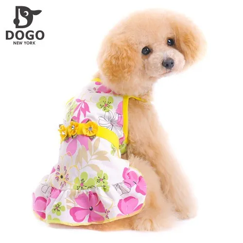 High grade brand dog clothes Sunflower DOGO new princess dress mini