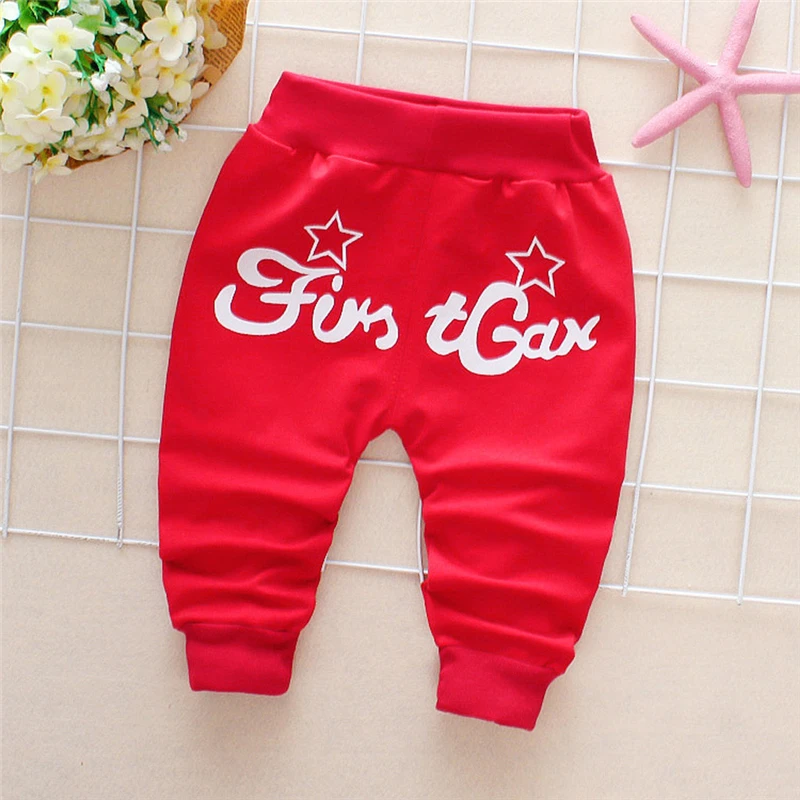 Boys Pants Trousers Newborn Baby Girl Boy Cartoon Letter Printed Casual Pants Sports Trousers Summer Pants For Girls V15# (6)