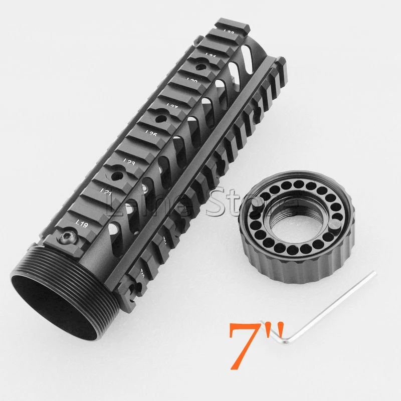 AR15 M4 7 &quotБесплатная поплавок Quad Rail RIS Handguard Picatinny подходит для. 223 5 56 для охоты