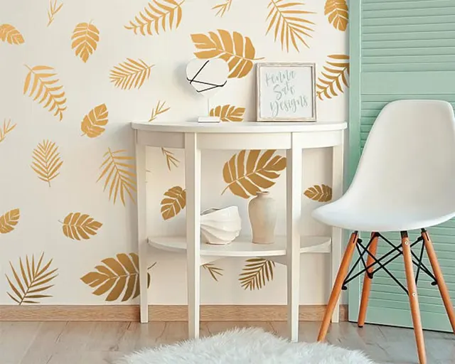 Palm Leaf Tropical Design Wall Decals Home Decor For Kids Room Vinyl Palm Leaf Tropical Design Wall Decals Home Decor For Kids Room Vinyl Sticker Decoration Nursery