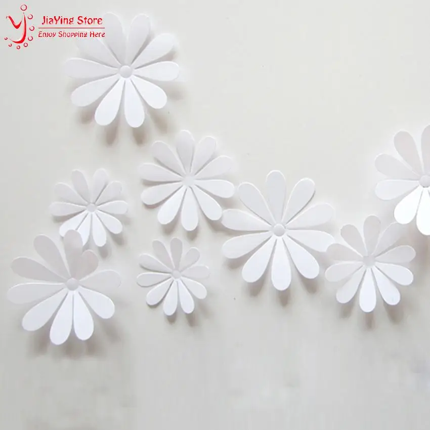 

12Pcs/Set Vintage 3D Flower Wallpaper Sticker Kitchen Bathroom Decal Diy Baby Wall Stickers For Kids Home Deocr Living Room