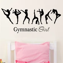 Dancing Vinyl Wall Decal Sticker Gymnastics Girl Sign Ballet Dancer Dacing Wall Decal Home Mural Bedroom Girls Room Mural