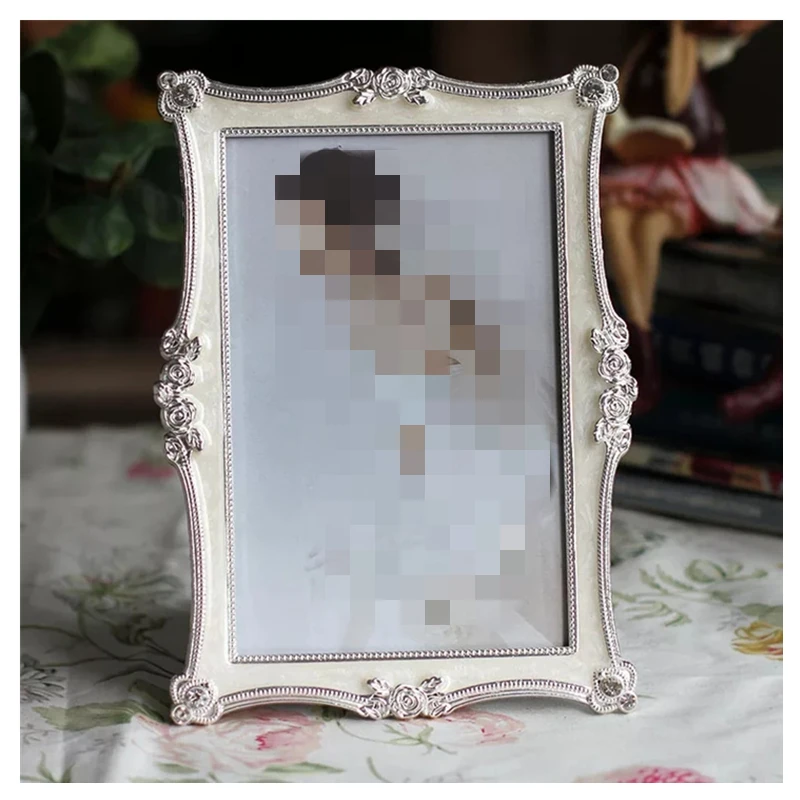 Ретро Серебряный цвет фоторамки Свадебный фотоальбом подставка для домашнего