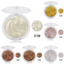 3D мерцающая пудра хайлайтер палитра основа для лица Сияющий макияж бронзаторы косметика