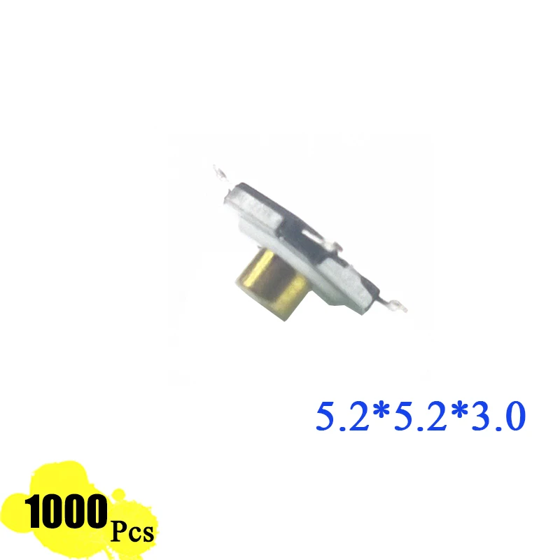 

1000 pieces/lot touch tact switch 5.2*5.2*3.0mm 4 PIN Metal Tactile 12V Micro SMT Push Button Switch High-Quality