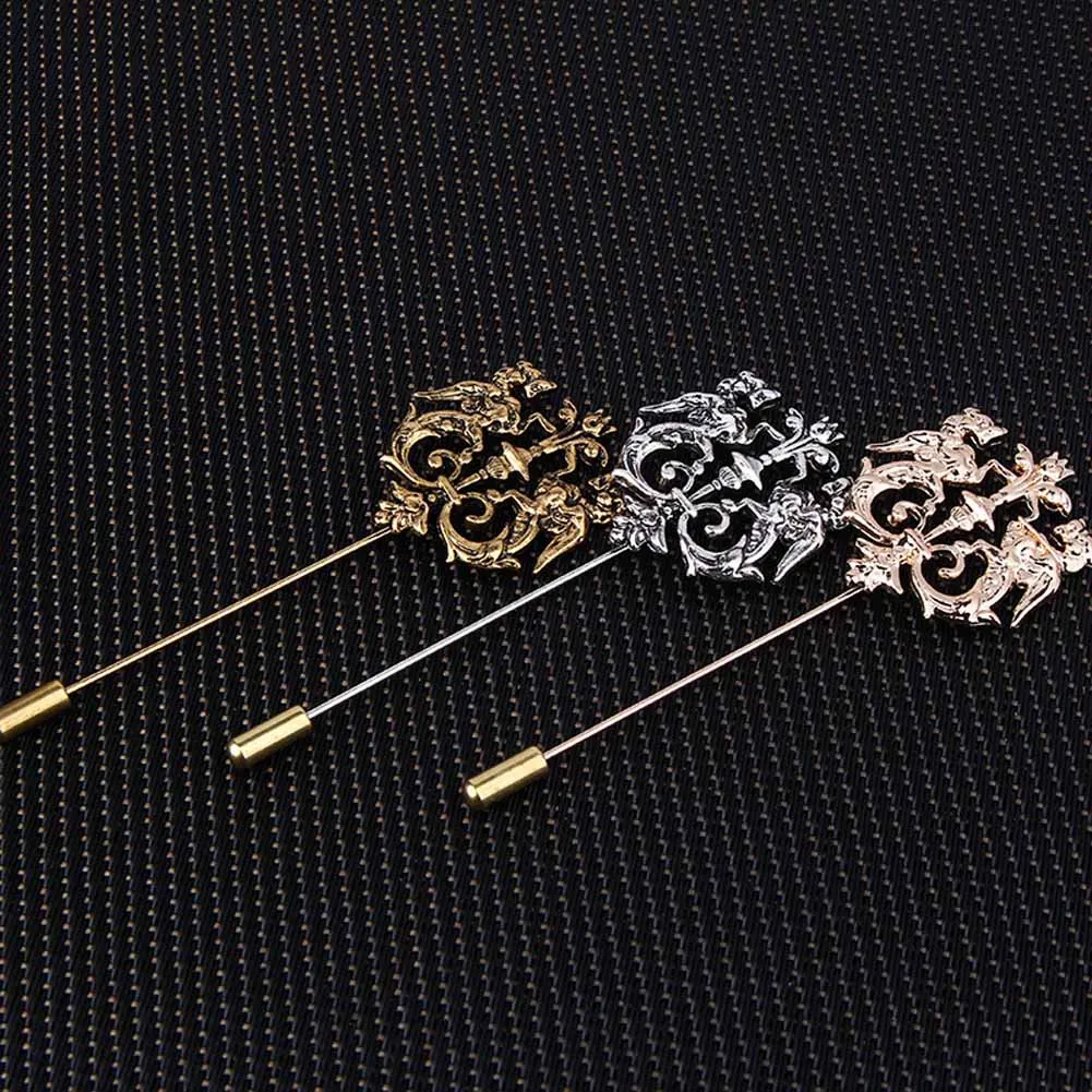 

Vintage Double Suit Pin Men's Cloth Brooch Wedding Garment Decoration Brooches