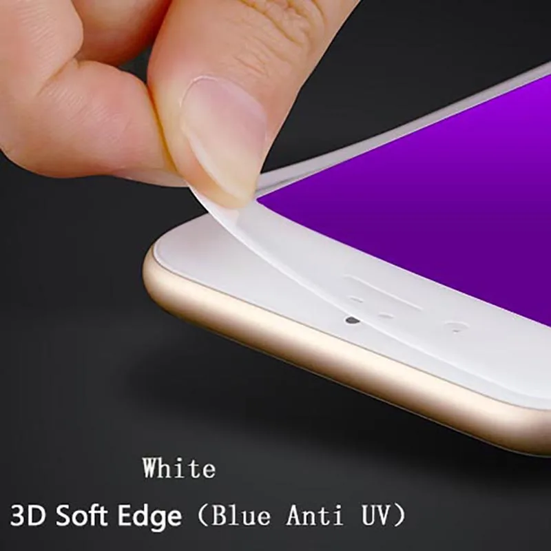 FERISING 2.5D/3D Arc Edge закаленное стекло для iphone 6 6s Полный экран протектор для iphone 6 6s плюс олеофобное покрытие защитный - Цвет: Soft edge blue 2