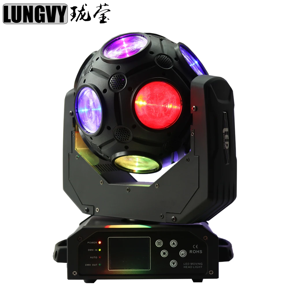 

Free Shipping 12x20W RGBW 4in1 DMX Led Moving Head Ball light Professional Led Stage Lighting LED Football Moving Head Light