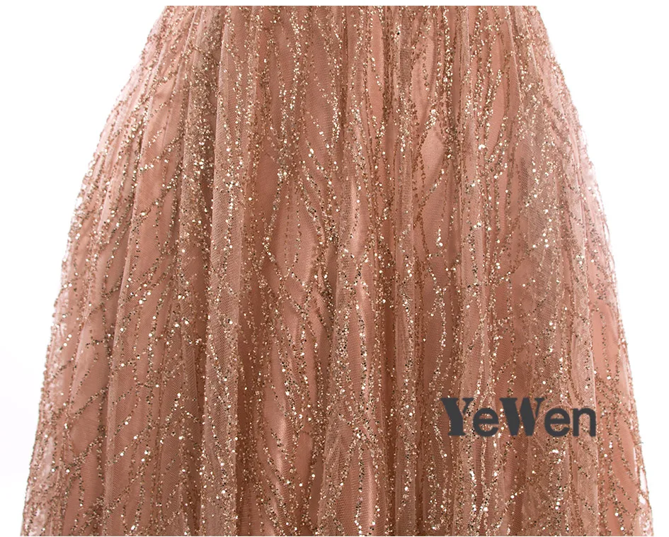 Декольте карман Роскошные Bling Золото Глубокий V пикантные вечерние платья 2019 спинки выпускного вечера торжественное платье для женщин