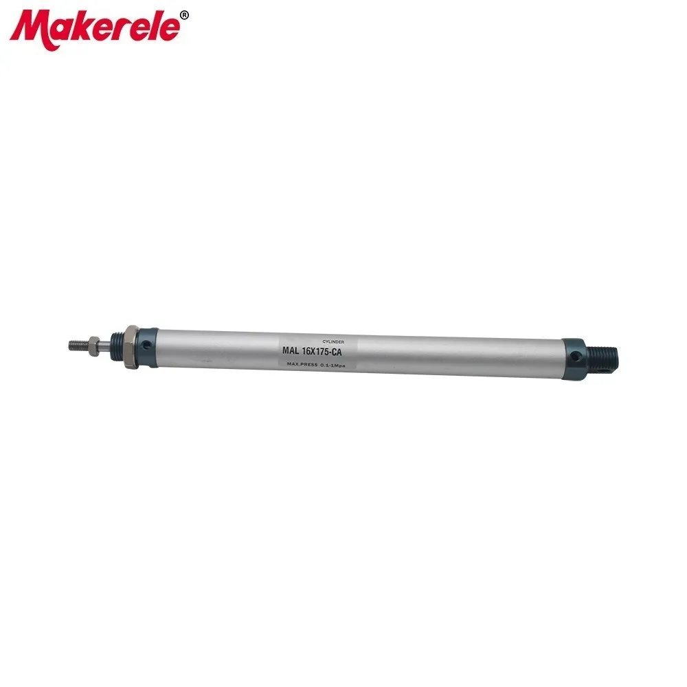 

Wholesale Air Cylinders Double Acting Type Aluminum Alloy Cylinder 16mm Bore 175 Stroke MAL16-175-CA Mini Pneumatic Cylinder