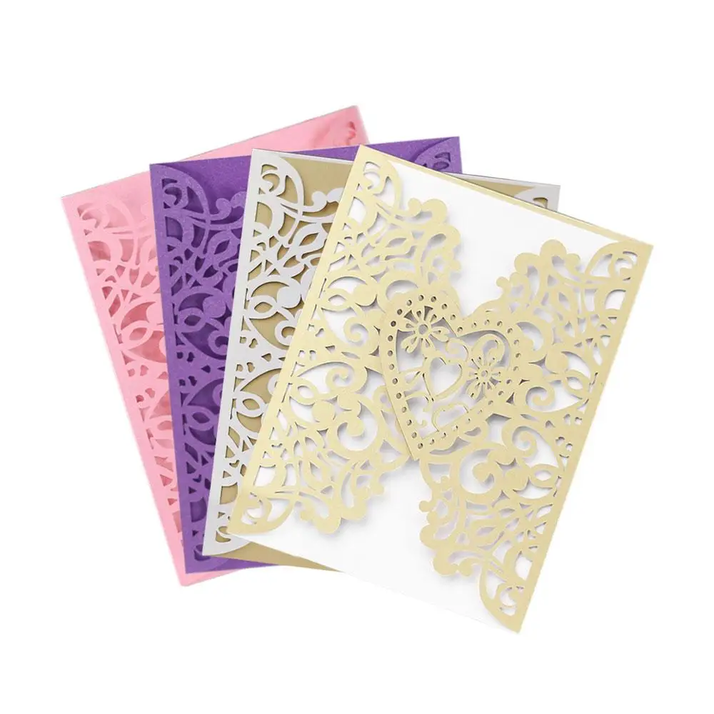  10PCS European Style Hollow-out Wedding Invitations Innovative Invitation Card Birthday Card - 32921247881
