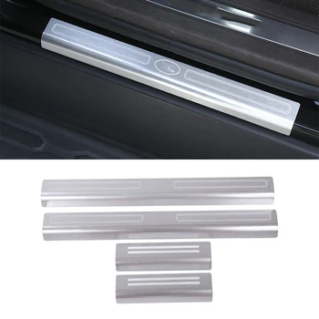 

4pcs Aluminum Alloy Car Exterior Door Sill Scuff Threshold Protector Plate Cover Trim For Land Rover Discovery 5 LR5 2017