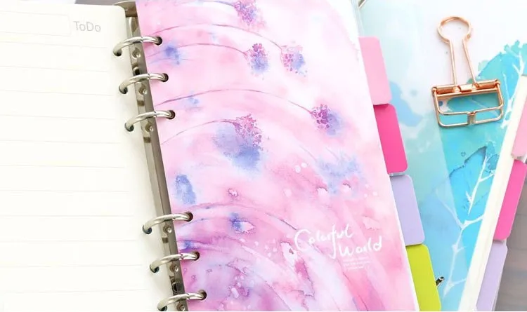 Notebook-Planner-Accessories-Colorful-World-Dividers-Index-page-Bookmark-Plate-5-sheetsSet-Match-Filofax-Cute-Gift-Stationery_21