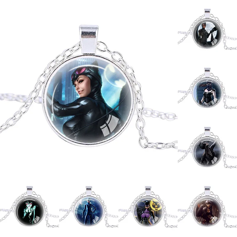 Catwoman Pendant Superhero Jewelry Comic Book Necklace Gift for Her