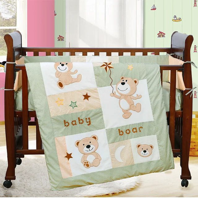 7pcs Embroidered Baby Bedding Set Bed Linen Cot Jogo De 7pcs Embroidered Baby Bedding Set Bed Linen Cot Jogo De Cama Include