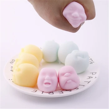 

1pc Fun Novelty Antistress Ball Toy Human Face geek surprise Emotion Vent Ball Resin Relax Adult Stress Relieve Toy Gift