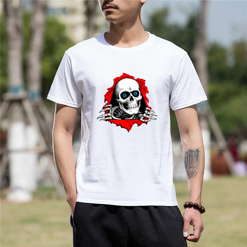 

Men Clothes Short Sleeve Tshirt Hot High Quality Funny The Art Work Of Powell Peralta Print Cotton Funny T Shirt Men