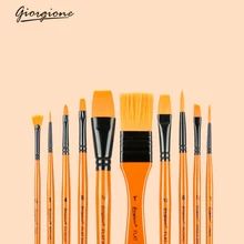 10 шт. набор кистей для рисования с сумка из ткани, на молнии для масла акриловая Акварельная краска ing смешанные нейлоновые волосы многофункциональная кисть для рисования