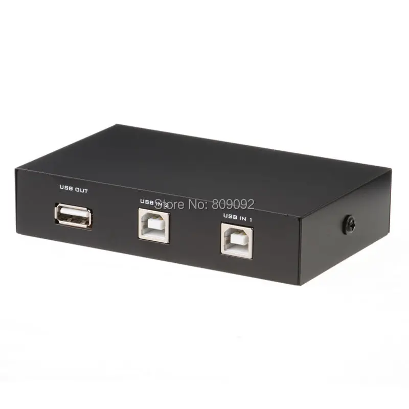 2 Ports Usb 2.0 Sharing Switch Switcher Adapter Box For Pc Computer