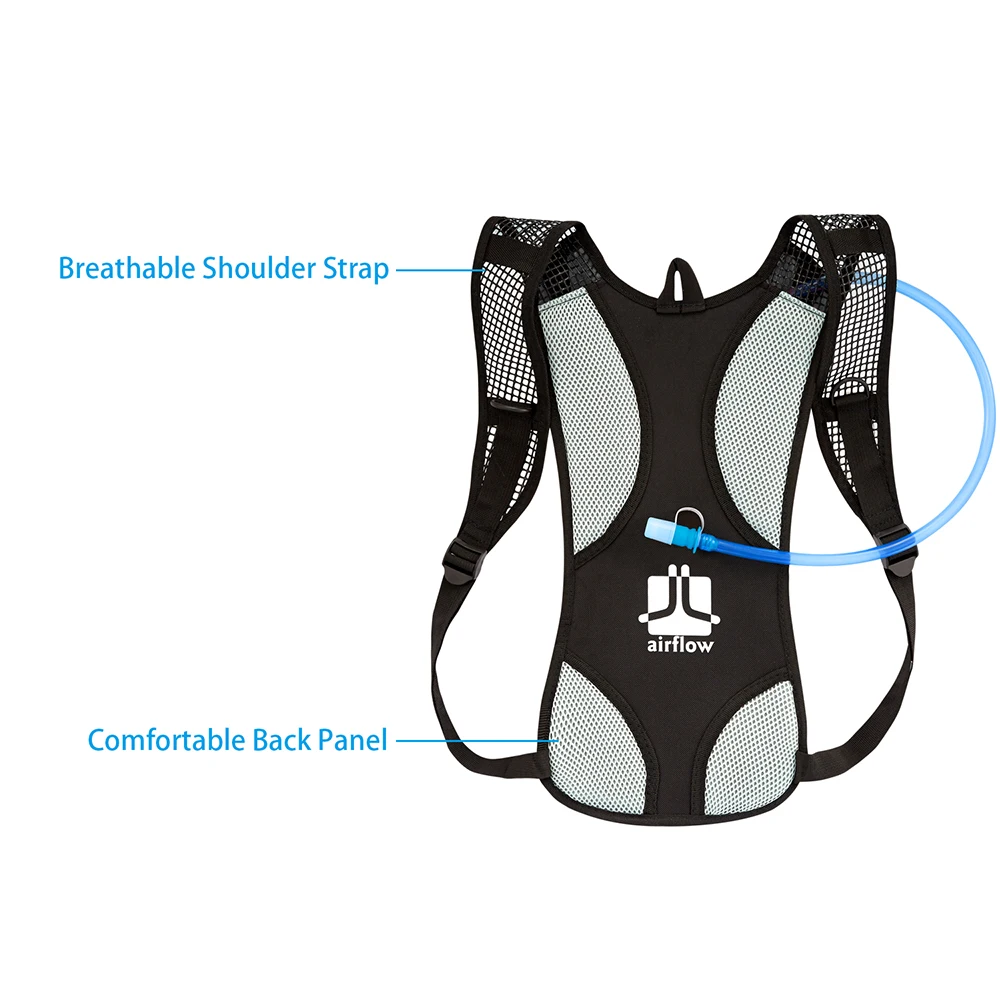SKL Outdoor Lightweight Multifunction Sport Climbing Hydration Backpack With 2L 2 Liter Water Bladder Hiking Running Water Bag 