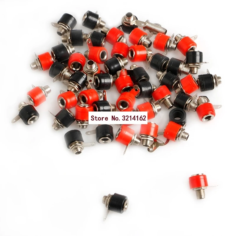 

50pcs 4mm Banana Panel Socket Test Probe Binding Post Nut Plug Jack Connector 07NOV