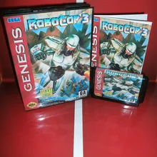Robocop 3 игровой Картридж с коробкой и руководство 16 бит MD карты для Sega megadrive для Genesis