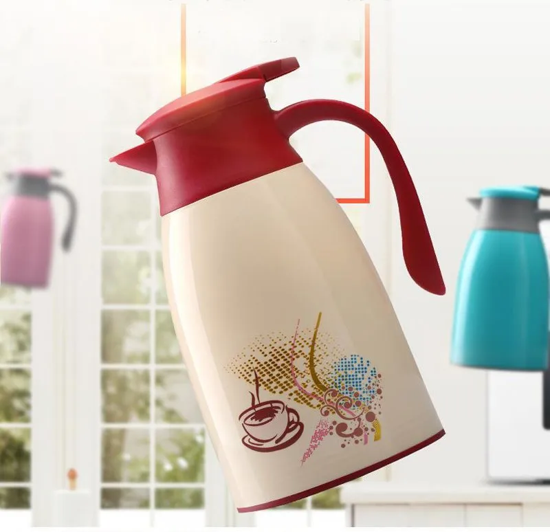 Household Office 1.3L1.6L Vacuum Thermos Pot Coffee Insulated Carafe Hot Water  Kettle Thermos Flask Bottles Free Shipping8