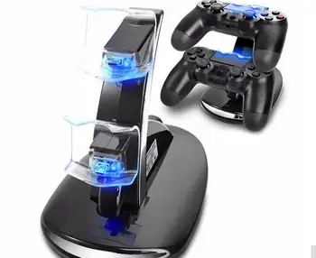

Game accessories Dual Controller Holder Charger 2 USB Fast Charging Cradle Dock Station Stand for PS4 & Slim & Pro Controller