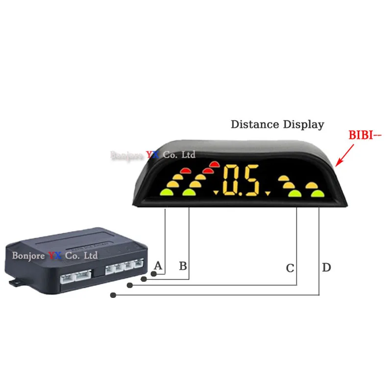 Koorinwo ЖК-экран парктроник 4 зонда зуммер комплект автомобильных датчиков парковки обратный радар резервный сигнал аварийный индикатор помощь при парковке 12 В