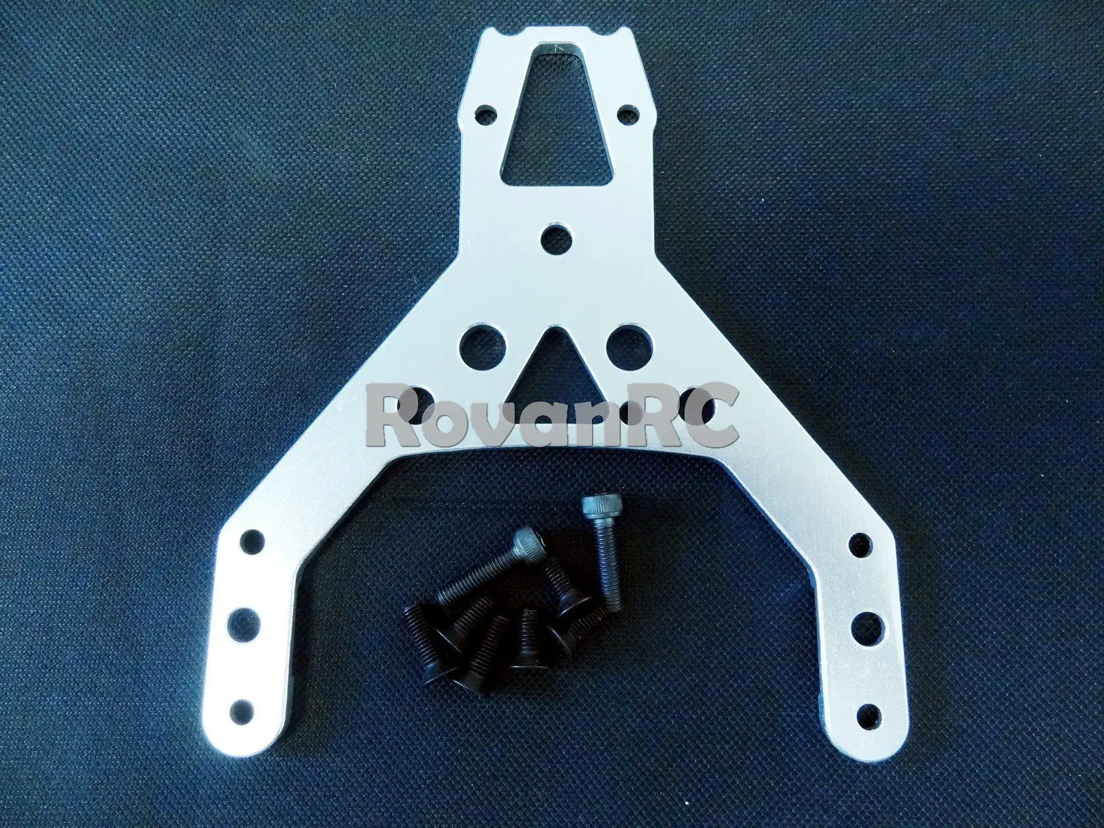 Алюминиевая Передняя верхняя пластина Rovan CNC (Серебристая) подходит для двигателя