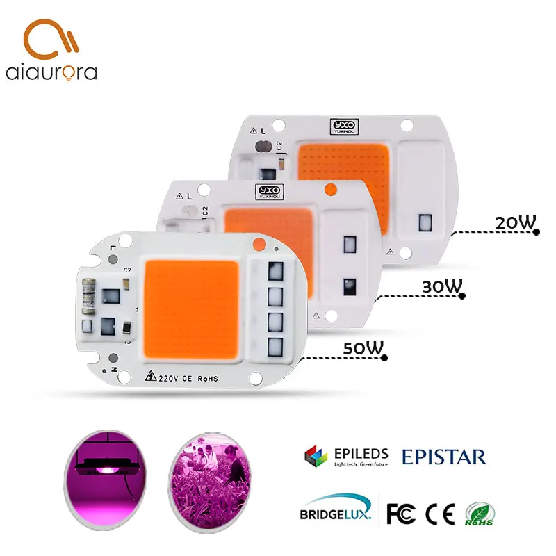 Гидропонное освещение для выращивания растений 220 В 20 Вт 30 50 Вт|full spectrum|led growled grow