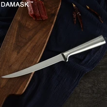 Дамасский нож для обвалки из нержавеющей стали 3Cr13mov острые рыболовные ножи шеф-повара нож для нарезки филе Высокое качество кухонные ручные инструменты