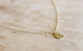 

Filled Tiny Heart pendant Necklace 2pcs Love Heart Jewelry Bridesmaids Jewelry Manual customization girlfriend gift